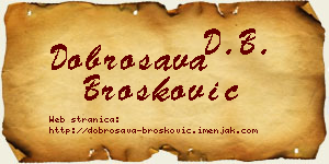 Dobrosava Brošković vizit kartica